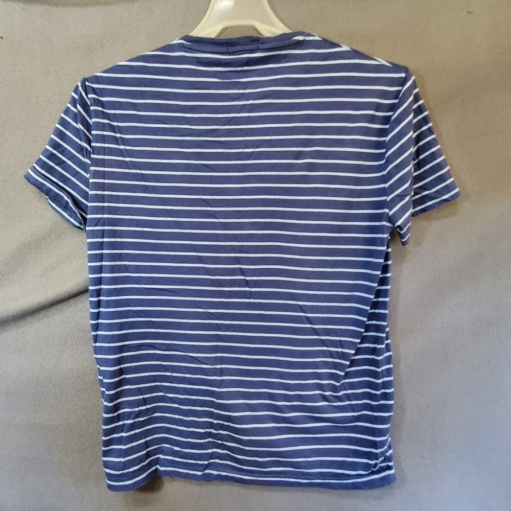 Polo Ralph Lauren Mens Custom Slim Fit Striped T-Shirt Blue White Medium